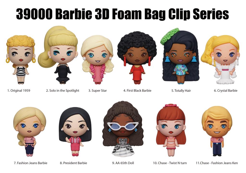 BARBIE - Series 1 - 3D Foam Bag Clip (Display 24 Pcs) - 2