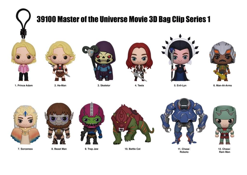 MAITRES DE L'UNIVERS FILM -Series 1 -3D Foam Bag Clip (Display 24 Pcs) - 2