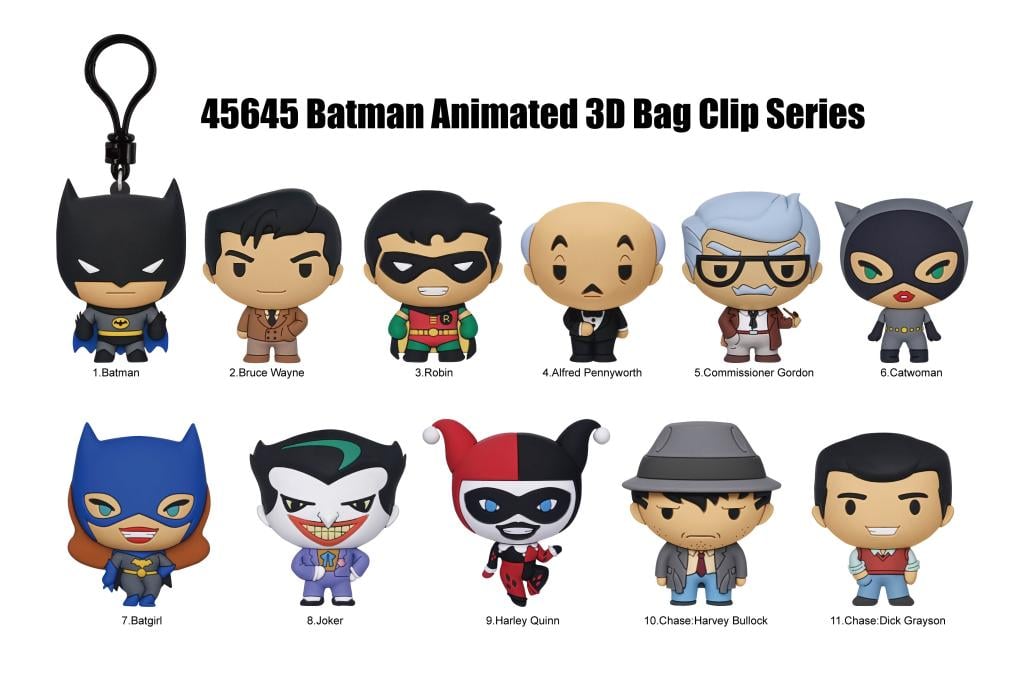 BATMAN ANIMATED - Series 1 - 3D Foam Bag Clip (Display 24 Pcs) - 2