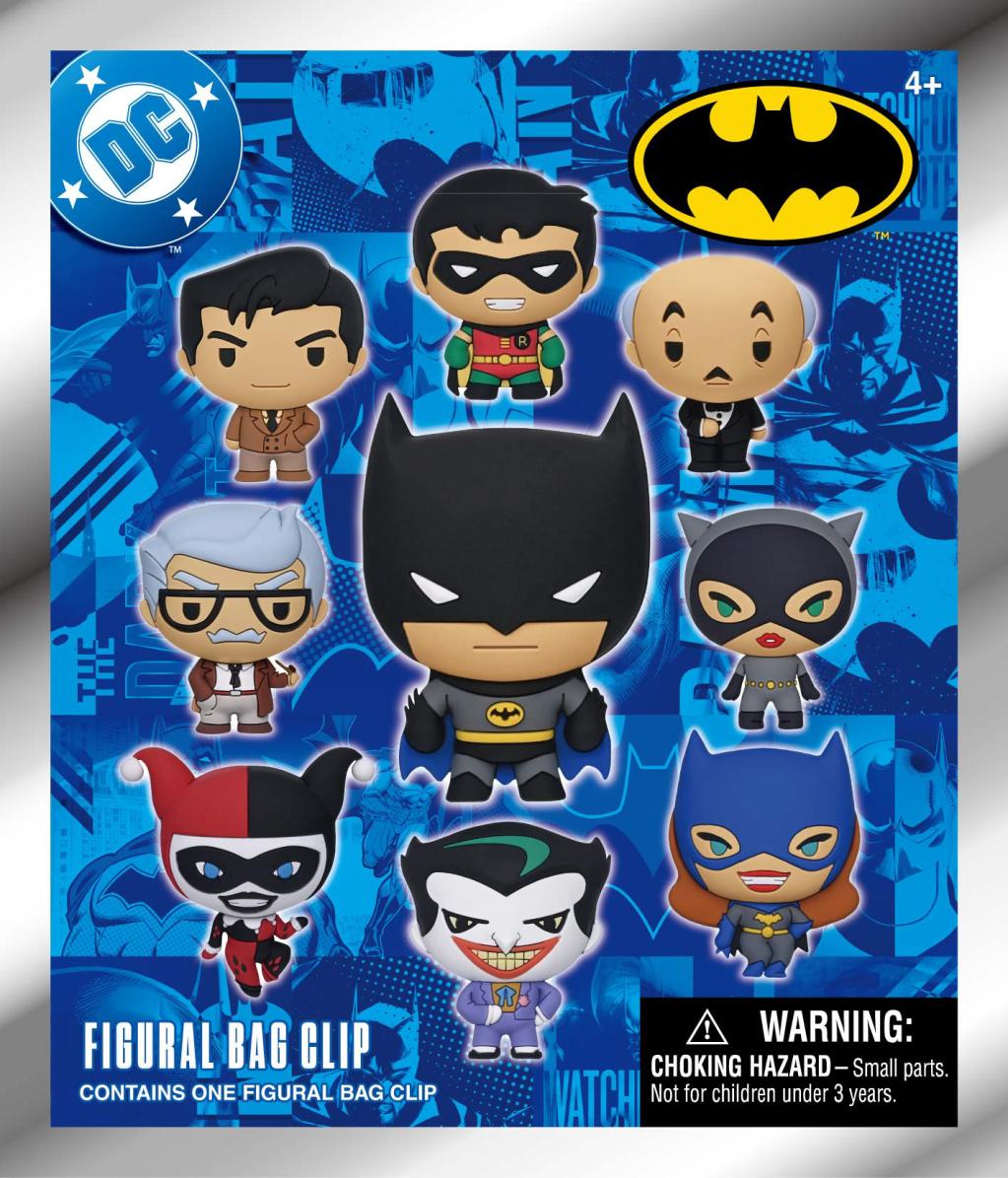 BATMAN ANIMATED - Series 1 - 3D Foam Bag Clip (Display 24 Pcs) - 3