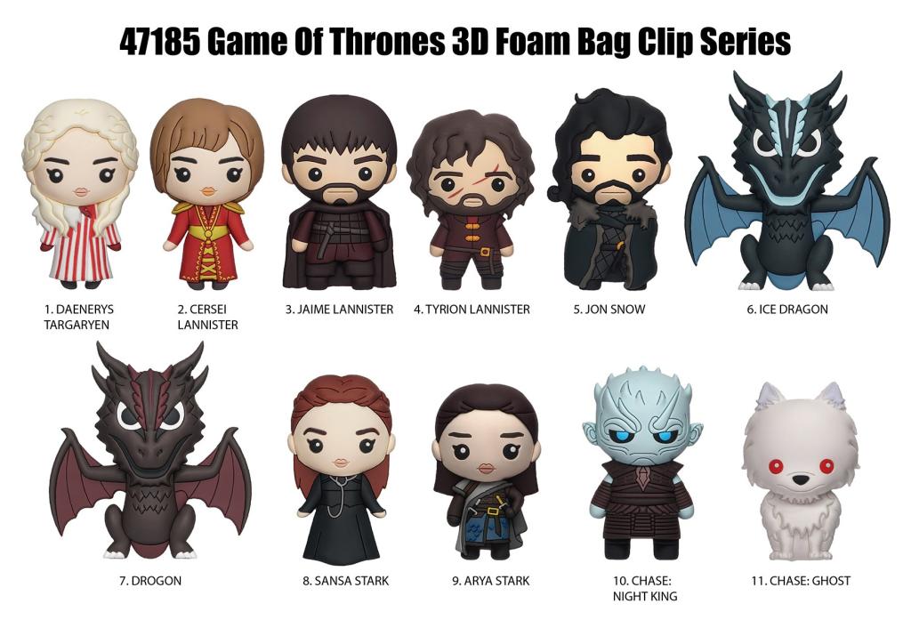 GAME OF THRONES - Series 1 - 3D Foam Bag Clip (Display 24 Pcs) - 2