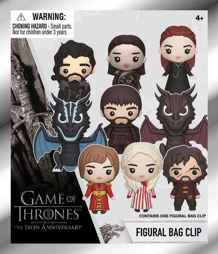 GAME OF THRONES - Series 1 - 3D Foam Bag Clip (Display 24 Pcs) - 3