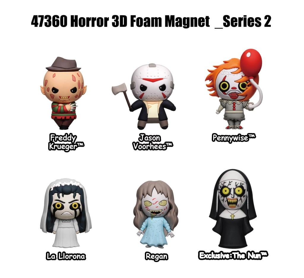 WB HORRORS - Series 2 - 3D Foam Magnets in blind bags (Display 12 Pcs) - 2