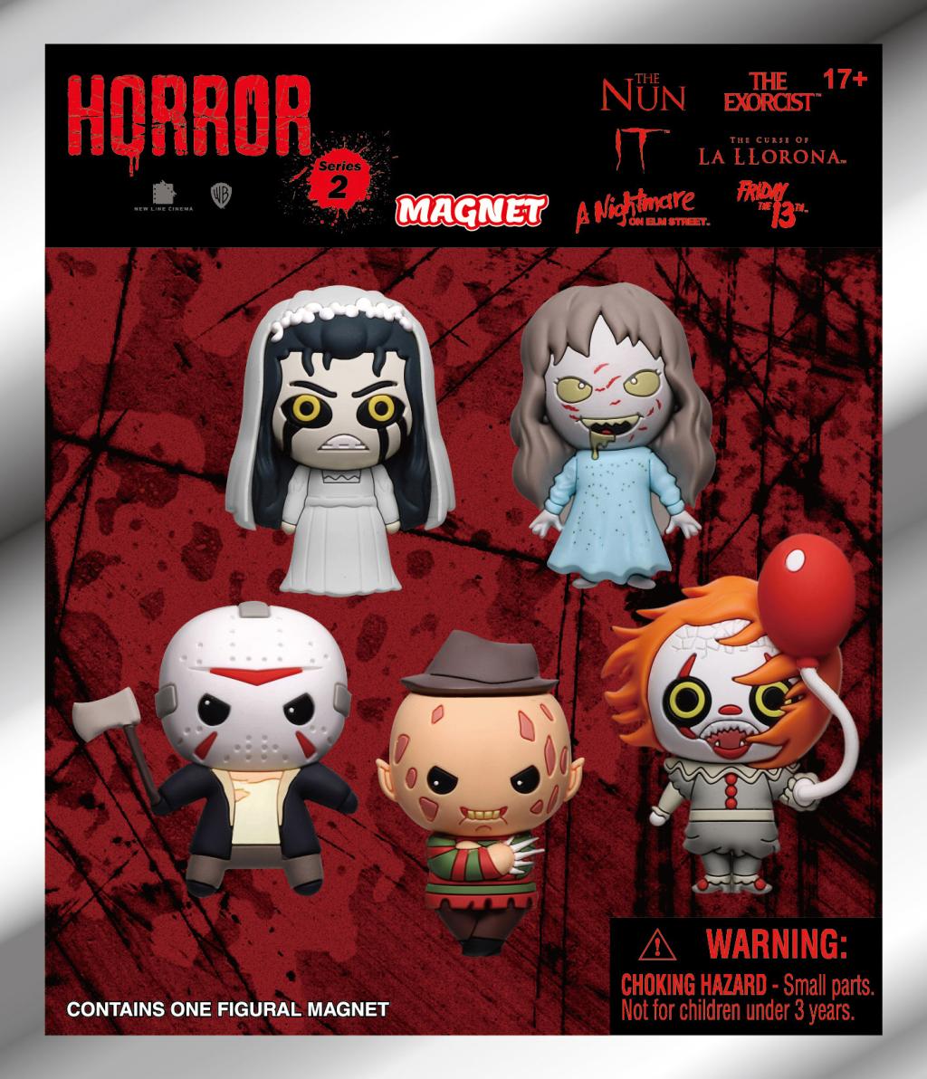 WB HORRORS - Series 2 - 3D Foam Magnets in blind bags (Display 12 Pcs) - 3
