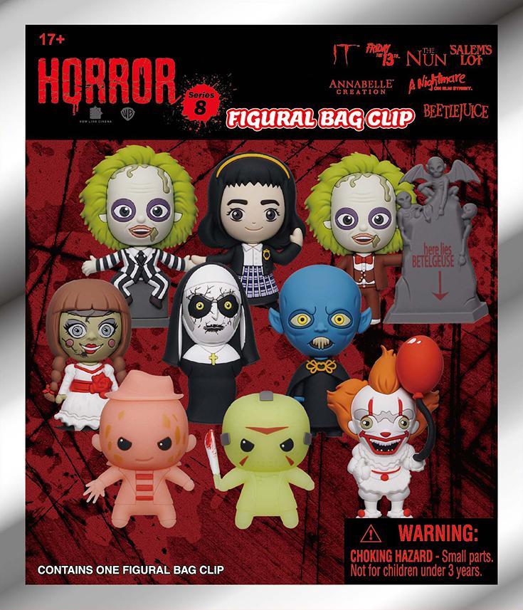 WB HORROR - Series 8 - 3D Foam Bag Clip (Display 24 Pcs) - 3