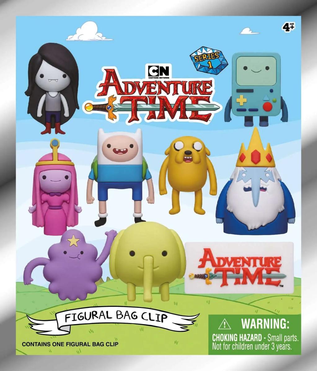 ADVENTURE TIME -  Series 1 - 3D Foam Bag Clip (Display 24 Pcs) - 3