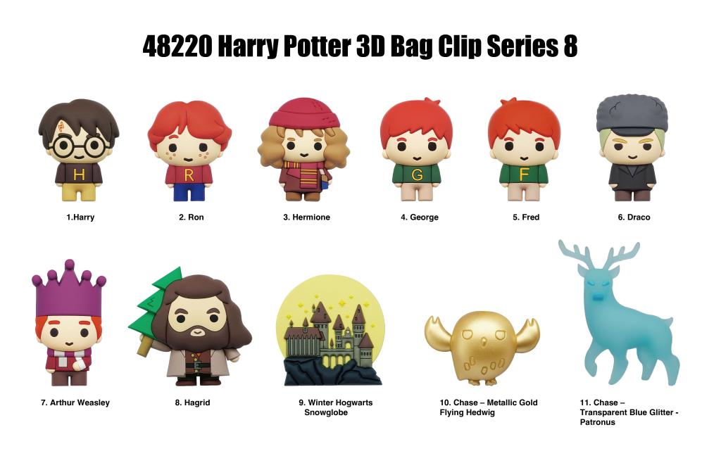 HARRY POTTER - Series 8 - 3D Foam Bag Clip (Display 24 Pcs) - 2