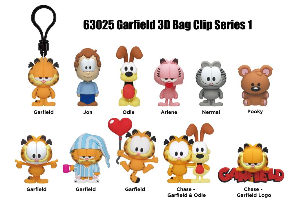 GARFIELD - Series 1 - 3D Foam Bag Clip (Display 24 Pcs) - 2