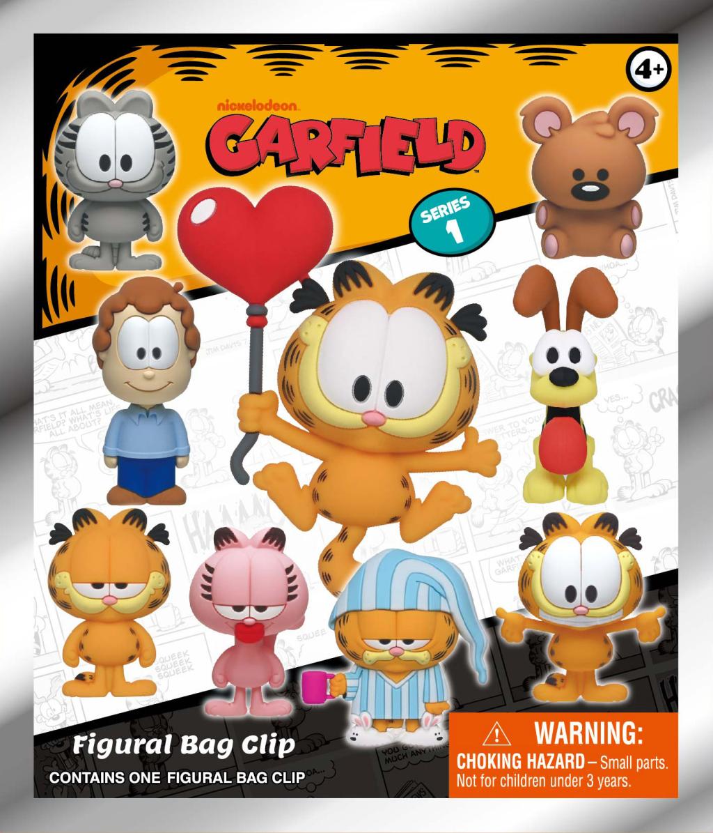 GARFIELD - Series 1 - 3D Foam Bag Clip (Display 24 Pcs) - 3