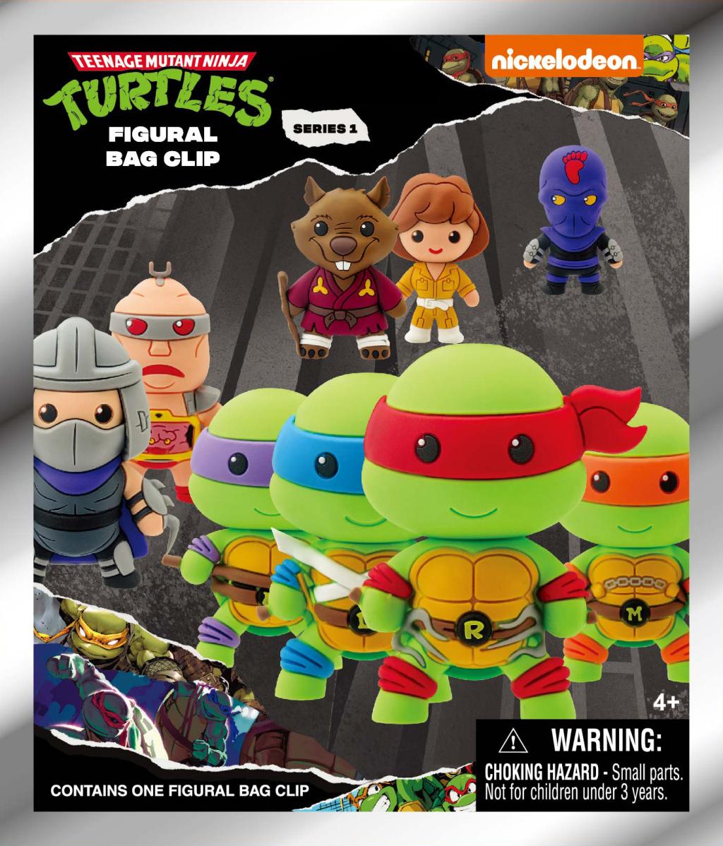 LES TORTUES NINJA -  Series 1 - 3D Foam Bag Clip (Display 24 Pcs) - 3