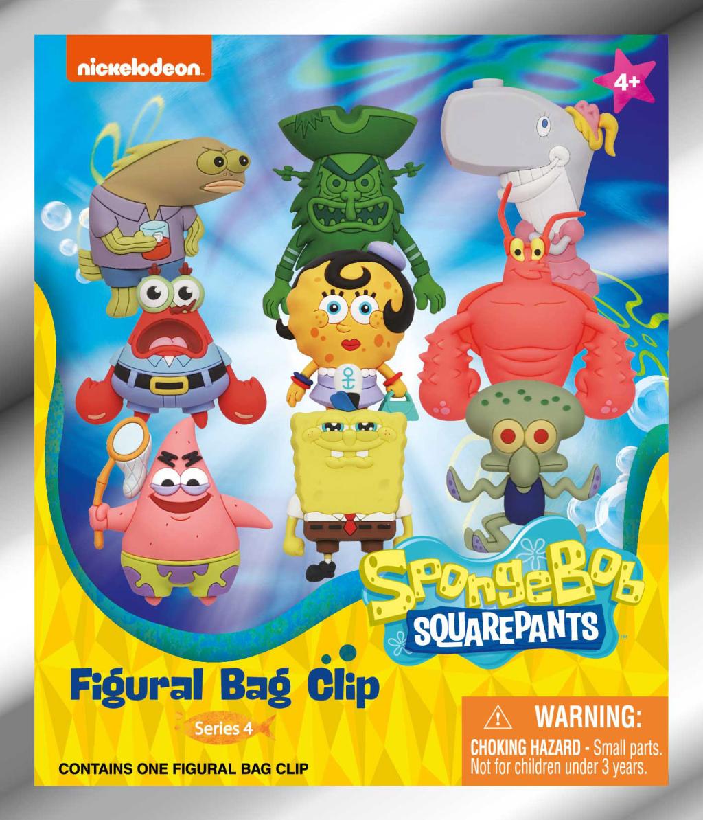 BOB L'EPONGE - Series 4 - 3D Foam Bag Clip (Display 24 Pcs) - 3