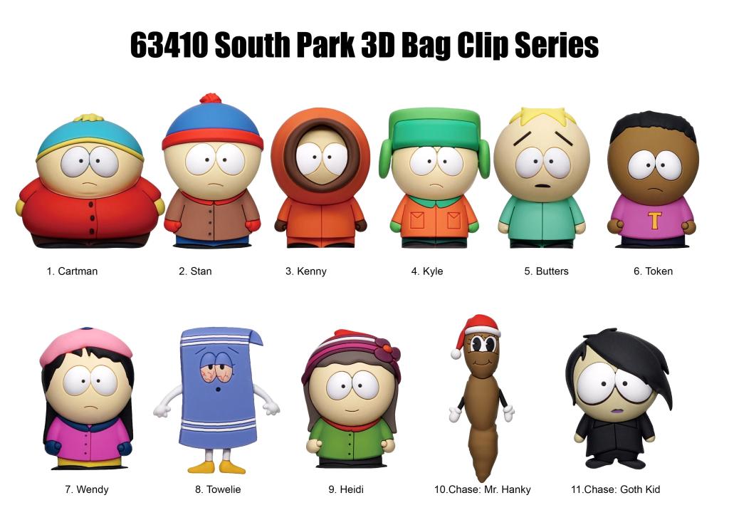 SOUTH PARK -  Series 1 - 3D Foam Bag Clip (Display 24 Pcs) - 2