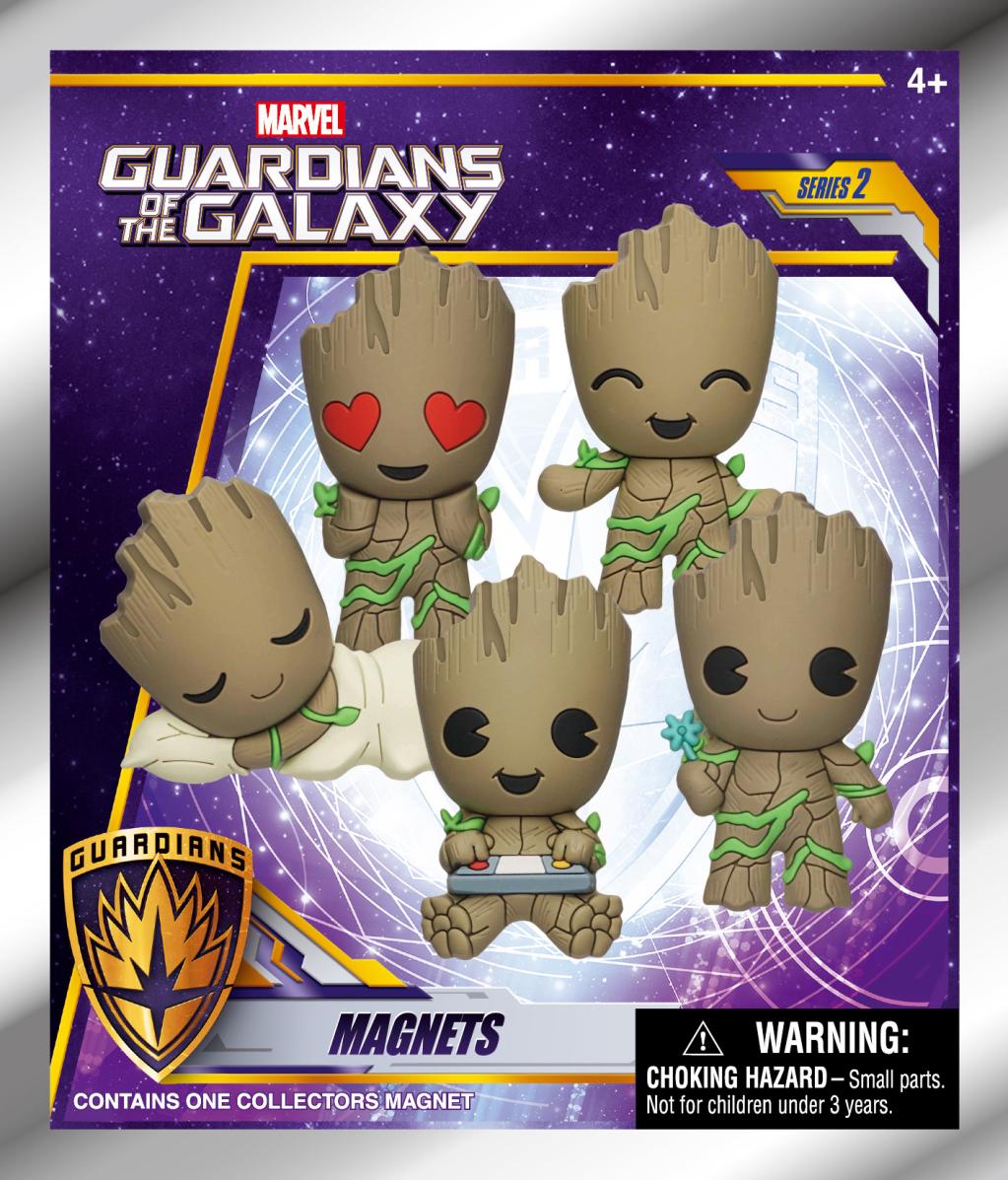 GROOT - Serie 2 - 3D Foam Magnets in blind bags (Display 12 Pcs) - 3
