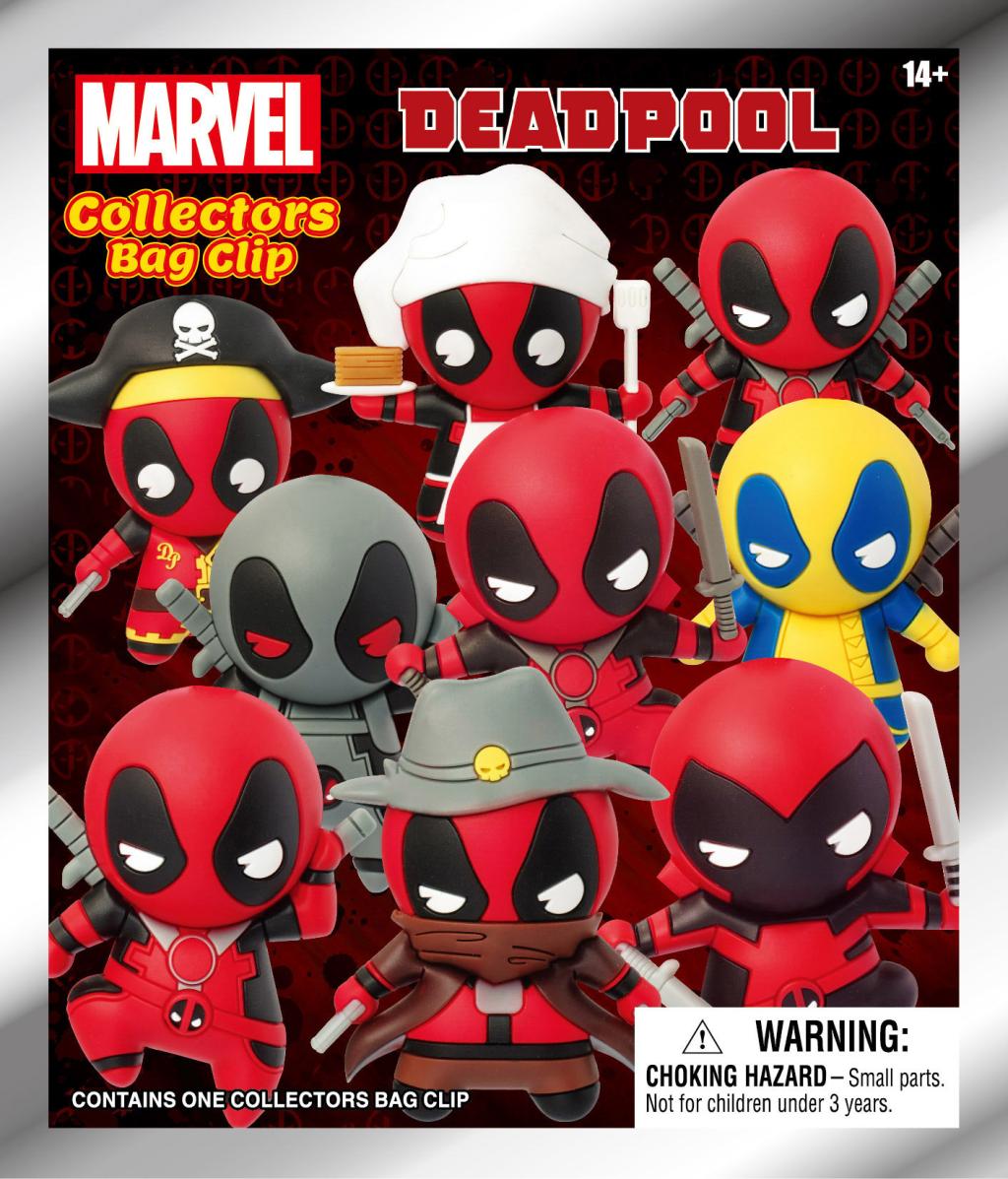 MARVEL - Deadpool Series 1 - 3D Foam Bag Clip (Display 24 Pcs) - 3