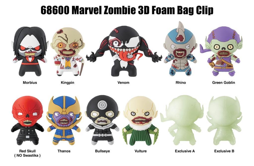 MARVEL ZOMBIES - Series 1 - 3D Foam Bag Clip (Display 24 Pcs) - 2