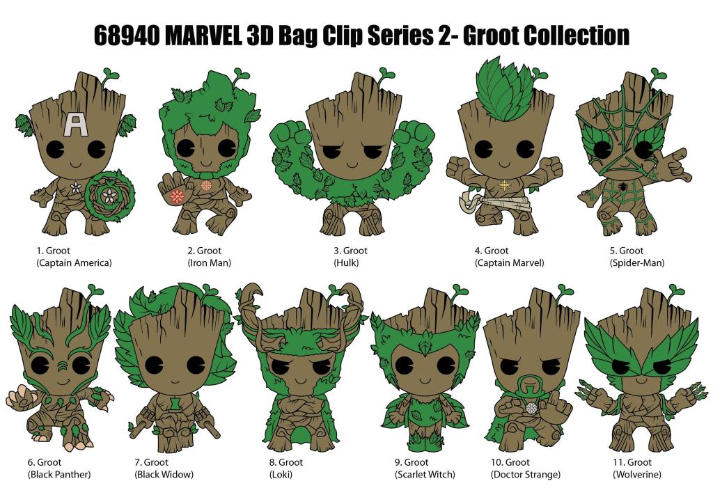 GROOT - Series 2 - 3D Foam Bag Clip (Display 24 Pcs) - 2