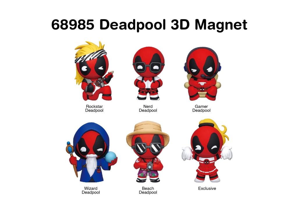 DEADPOOL - Serie 1 - 3D Foam Magnets in blind bags (Display 12 Pcs) - 2