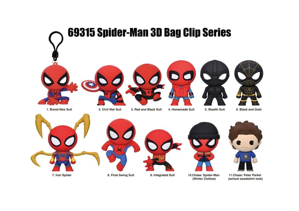 SPIDER MAN BRAND NEW DAY - Series1 - 3D Foam Bag Clip (Display 24 Pcs) - 2