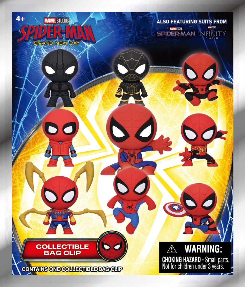 SPIDER MAN BRAND NEW DAY - Series1 - 3D Foam Bag Clip (Display 24 Pcs) - 3
