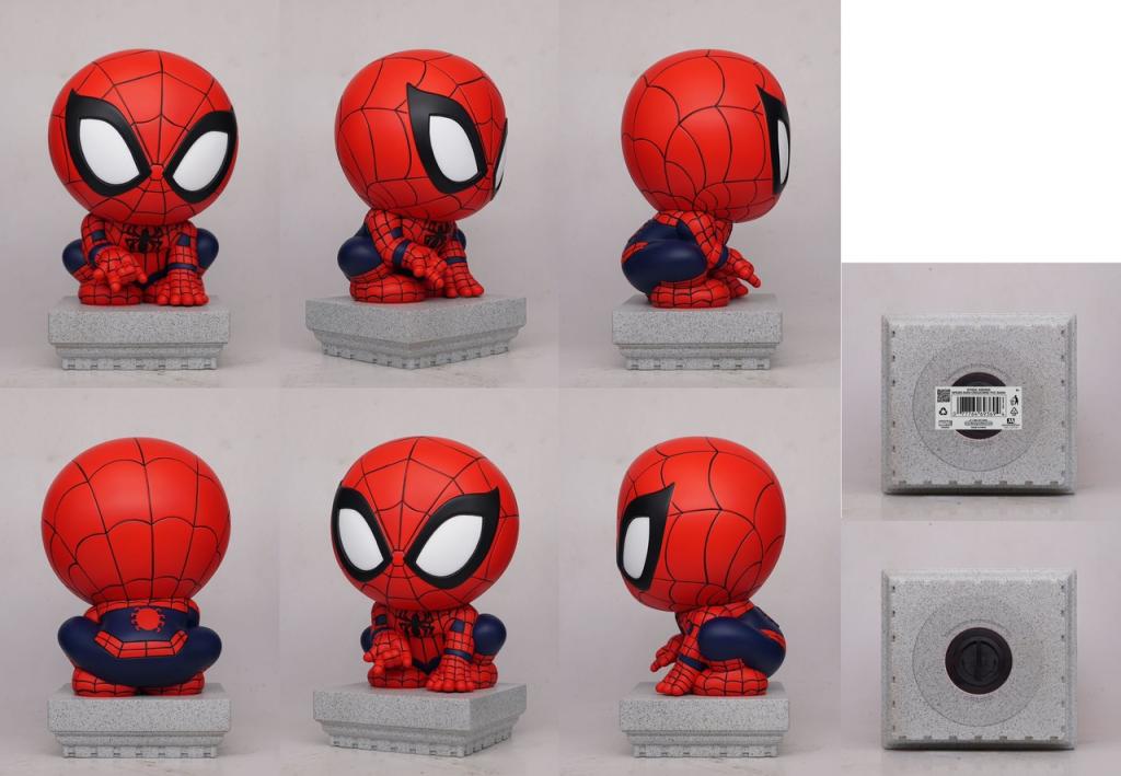 Marvel Salvadanaio Busto Spiderman The New - Figura 3D In PVC 30,5 Cm Per Collezionisti