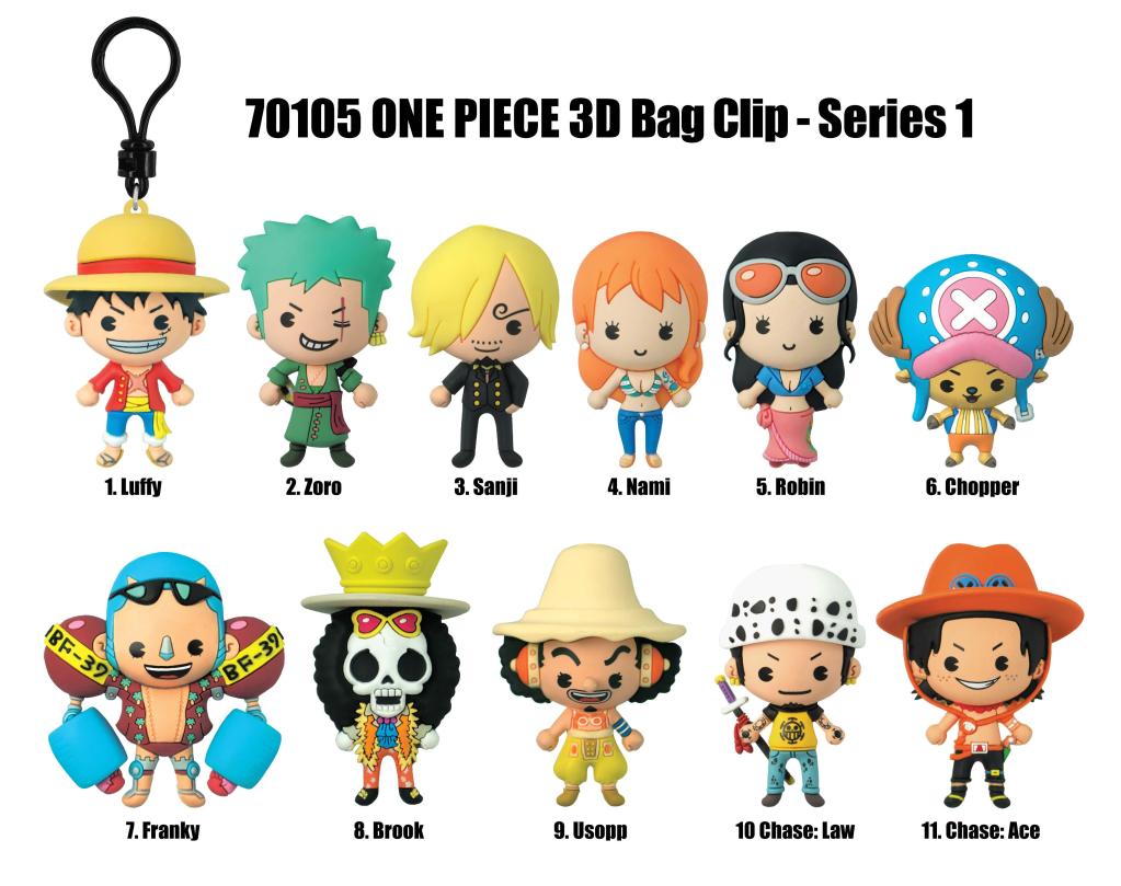 ONE PIECE - Series 1 - 3D Foam Bag Clip (Display 24 Pcs) - 2