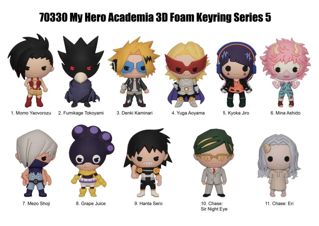 MY HERO ACADEMIA - Series 5 - 3D Foam Bag Clip (Display 24 Pcs) - 2