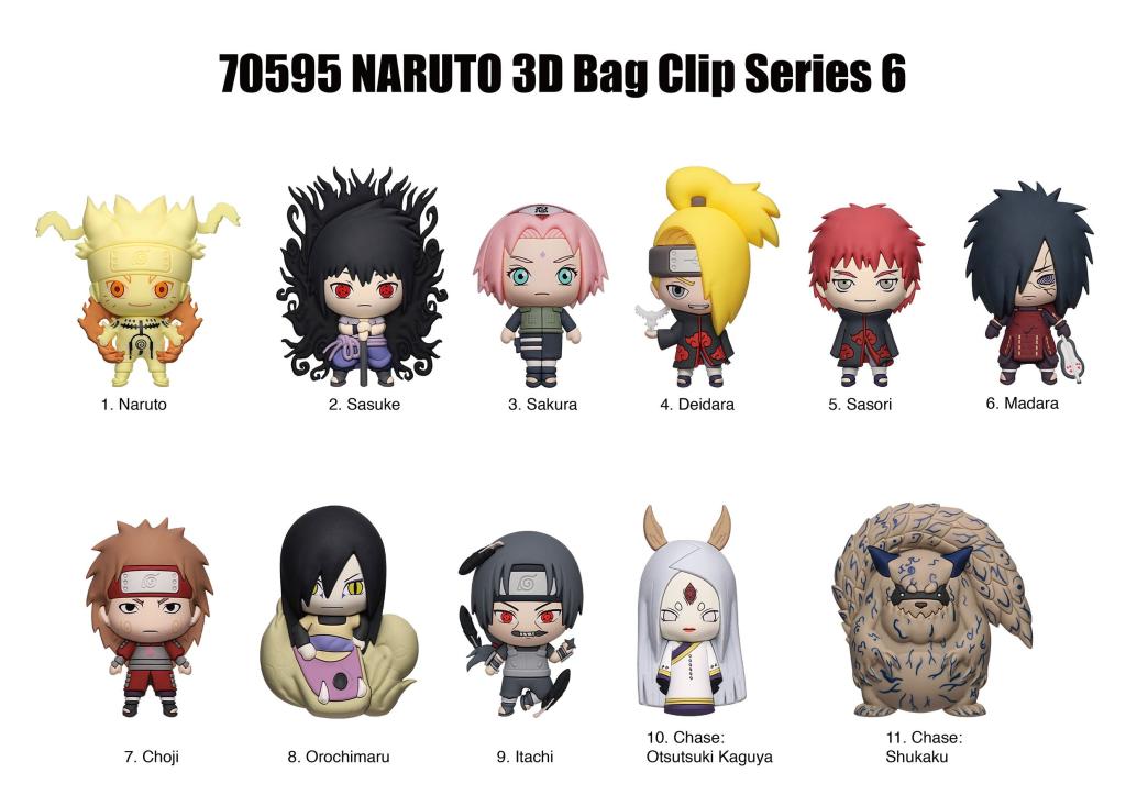 NARUTO - Series 6 - 3D Foam Bag Clip (Display 24 Pcs) - 2
