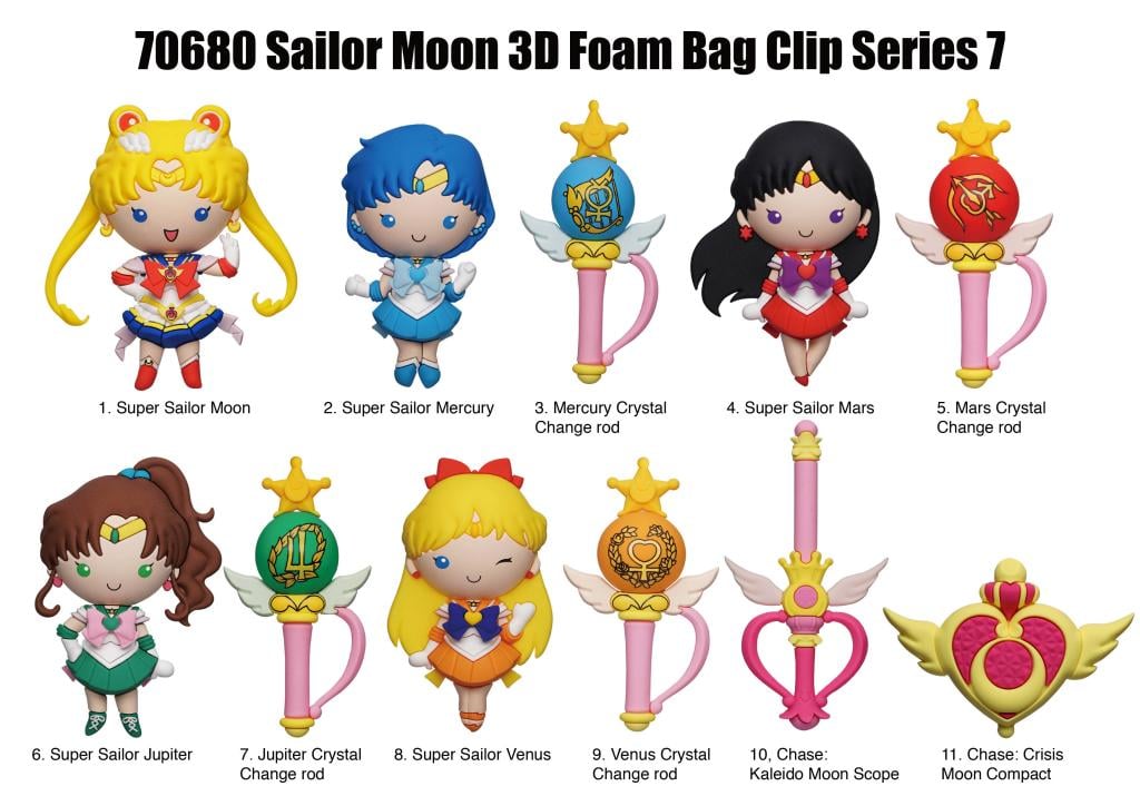 SAILOR MOON - Series 7 - 3D Foam Bag Clip (Display 24 Pcs) - 2