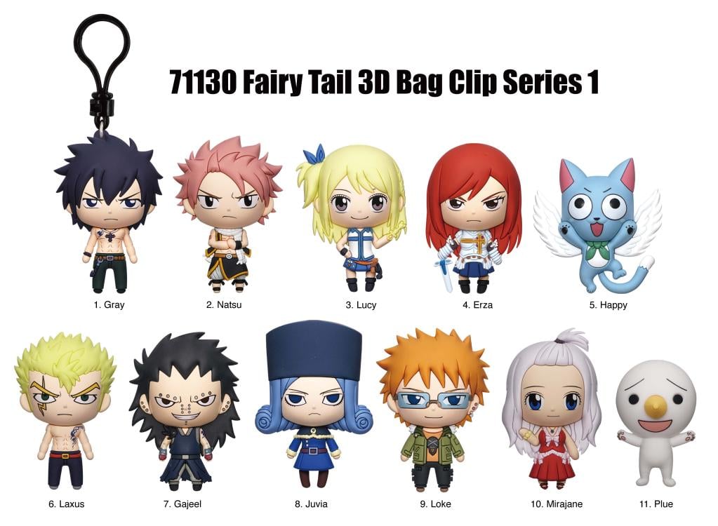 FAIRY TAIL - Series 1 - 3D Foam Bag Clip (Display 24 Pcs) - 2