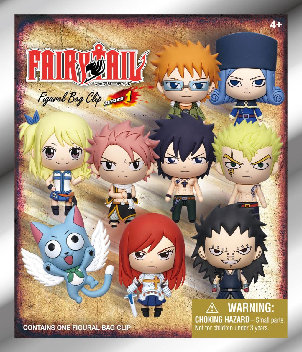 FAIRY TAIL - Series 1 - 3D Foam Bag Clip (Display 24 Pcs) - 3