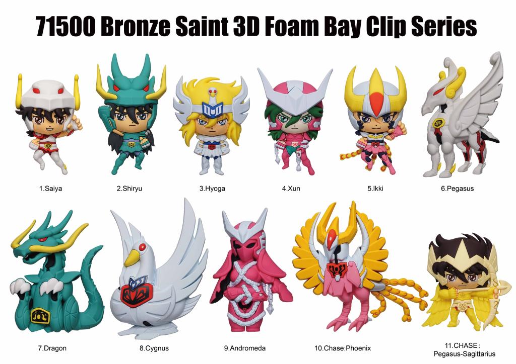 SAINT SEIYA - Series 1 - 3D Foam Bag Clip (Display 24 Pcs) - 2