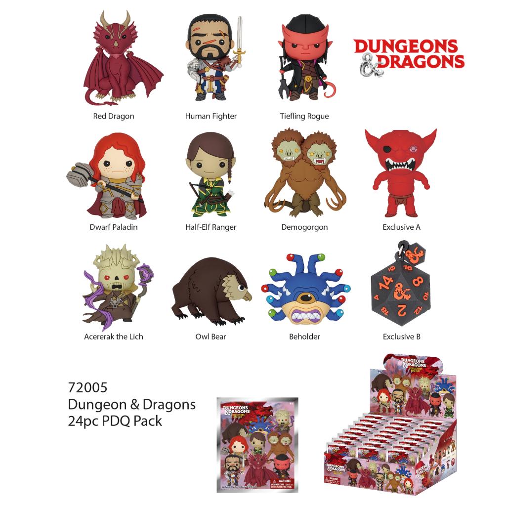 DUNGEON & DRAGONS - 3D Foam Bag Clip (Display 24 Pcs) - 3