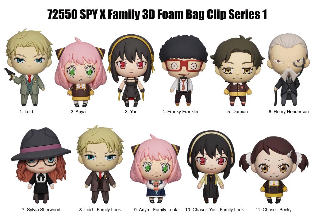 SPY X FAMILY - Series 1 - 3D Foam Bag Clip (Display 24 Pcs) - 2