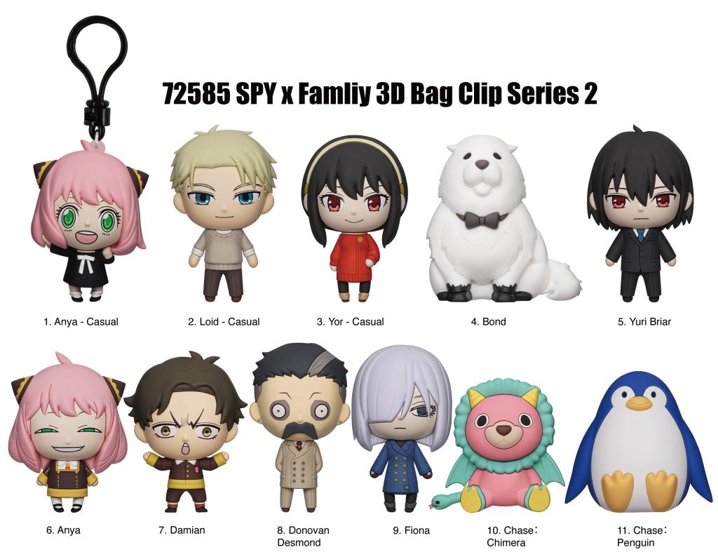 SPY X FAMILY - Series 1 - 3D Foam Bag Clip (Display 24 Pcs) - 2