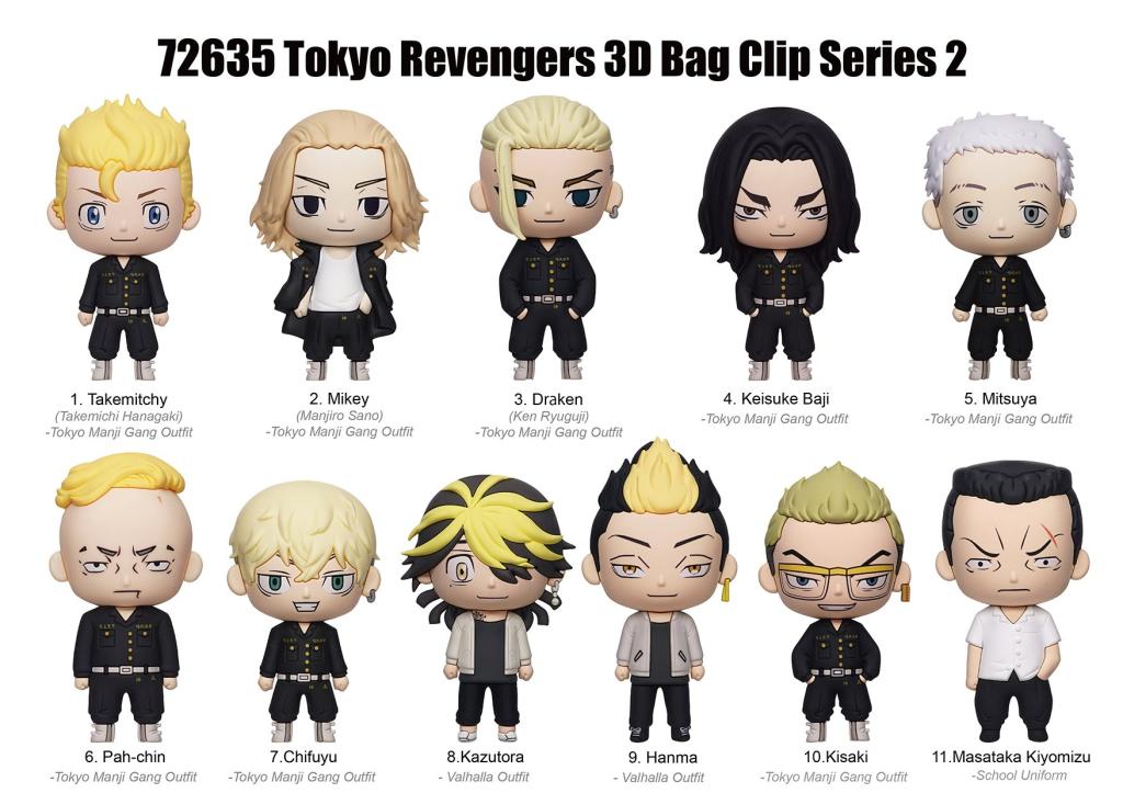 TOKYO REVENGERS - Series 2 - 3D Foam Bag Clip (Display 24 Pcs) - 2