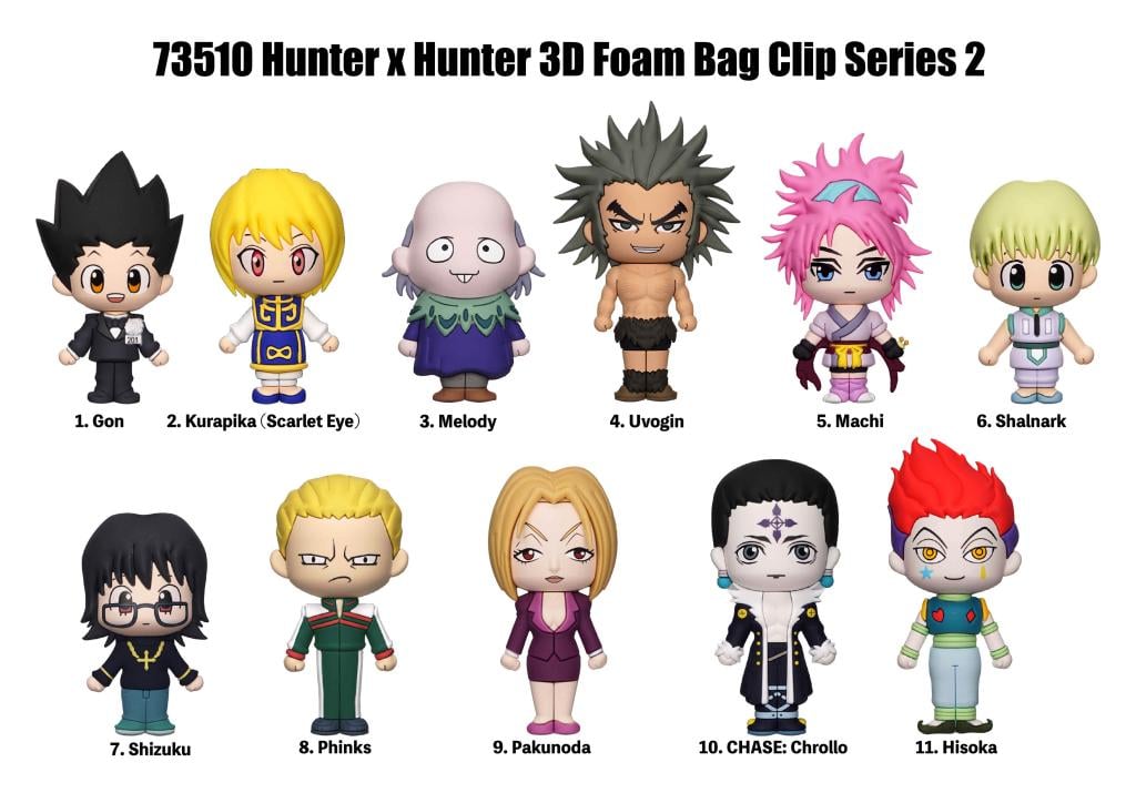HUNTER X HUNTER - Series 2 - 3D Foam Bag Clip (Display 24 Pcs) - 2