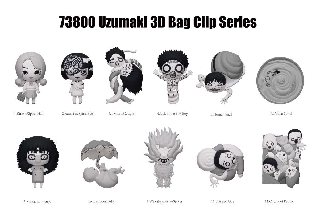 UZUMAKI - Series 1 - 3D Foam Bag Clip (Display 24 Pcs) - 2