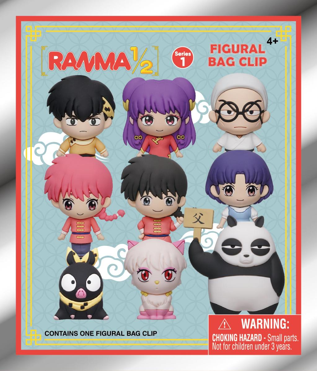 RANMA 1/2 - Series 1 - 3D Foam Bag Clip (Display 24 Pcs) - 3