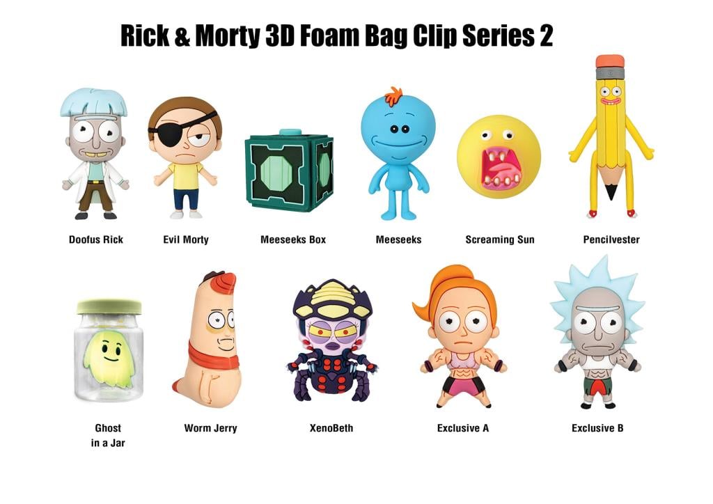 RICK & MORTY - Series 2 - 3D Foam Bag Clip (Display 24 Pcs) - 2