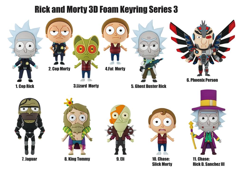 RICK & MORTY - Series 3 - 3D Foam Bag Clip (Display 24 Pcs) - 2