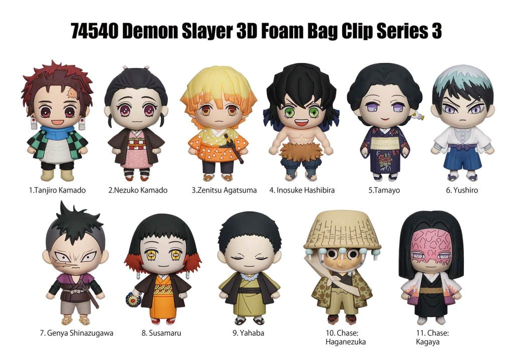 DEMON SLAYER - Series 3 - 3D Foam Bag Clip (Display 24 Pcs) - 2