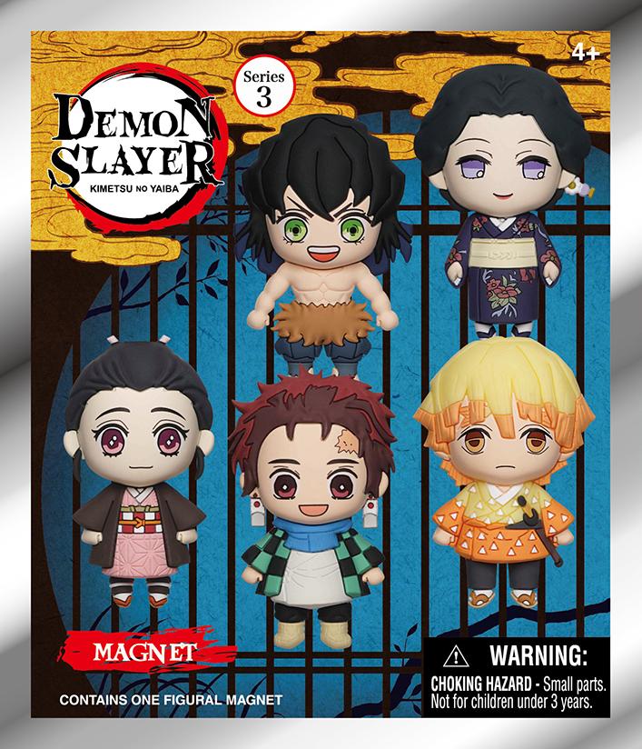 DEMON SLAYER -Serie 3 - 3D Foam Magnets in blind bags (Display 12 Pcs) - 3