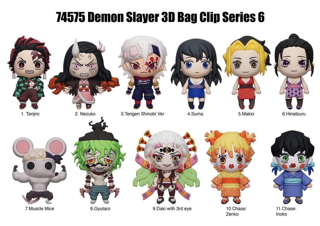 DEMON SLAYER - Series 6 - 3D Foam Bag Clip (Display 24 Pcs) - 2