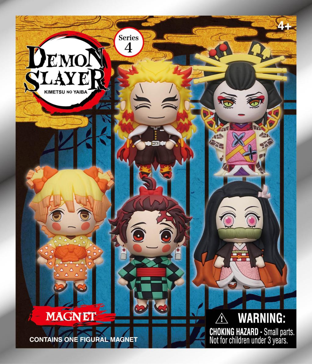 DEMON SLAYER -Serie 4 - 3D Foam Magnets in blind bags (Display 12 Pcs) - 3
