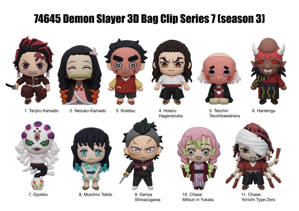 DEMON SLAYER - Series 7 - 3D Foam Bag Clip (Display 24 Pcs) - 2
