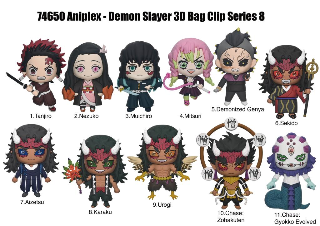 DEMON SLAYER - Series 8 - 3D Foam Bag Clip (Display 24 Pcs) - 2