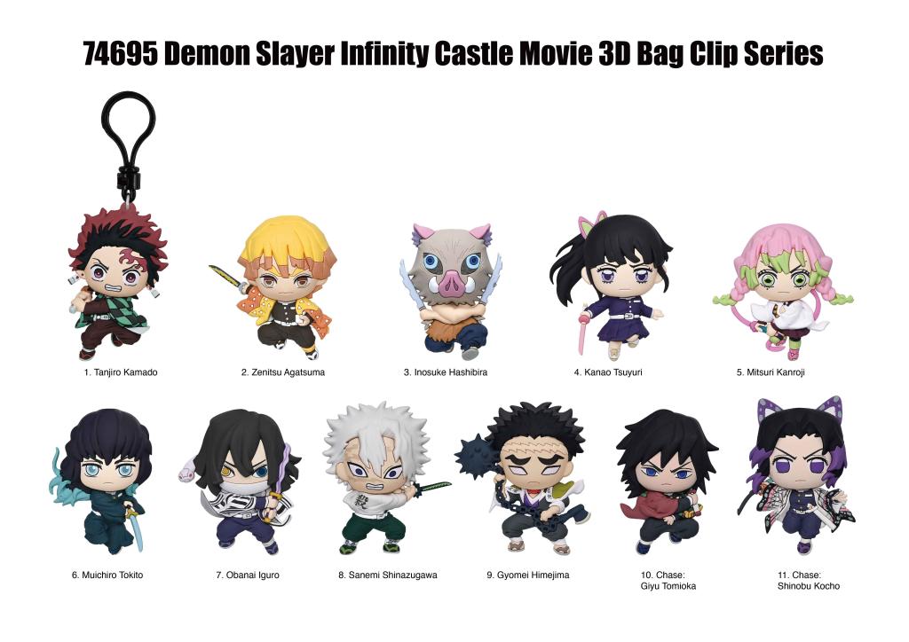 DEMON SLAYER MOVIE - Series 1 - 3D Foam Bag Clip (Display 24 Pcs) - 2