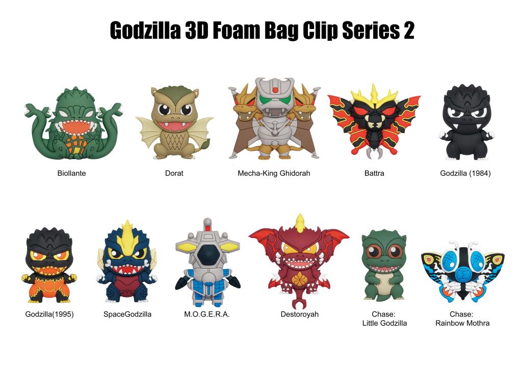 GODZILLA - Series 2 - 3D Foam Bag Clip (Display 24 Pcs) - 2