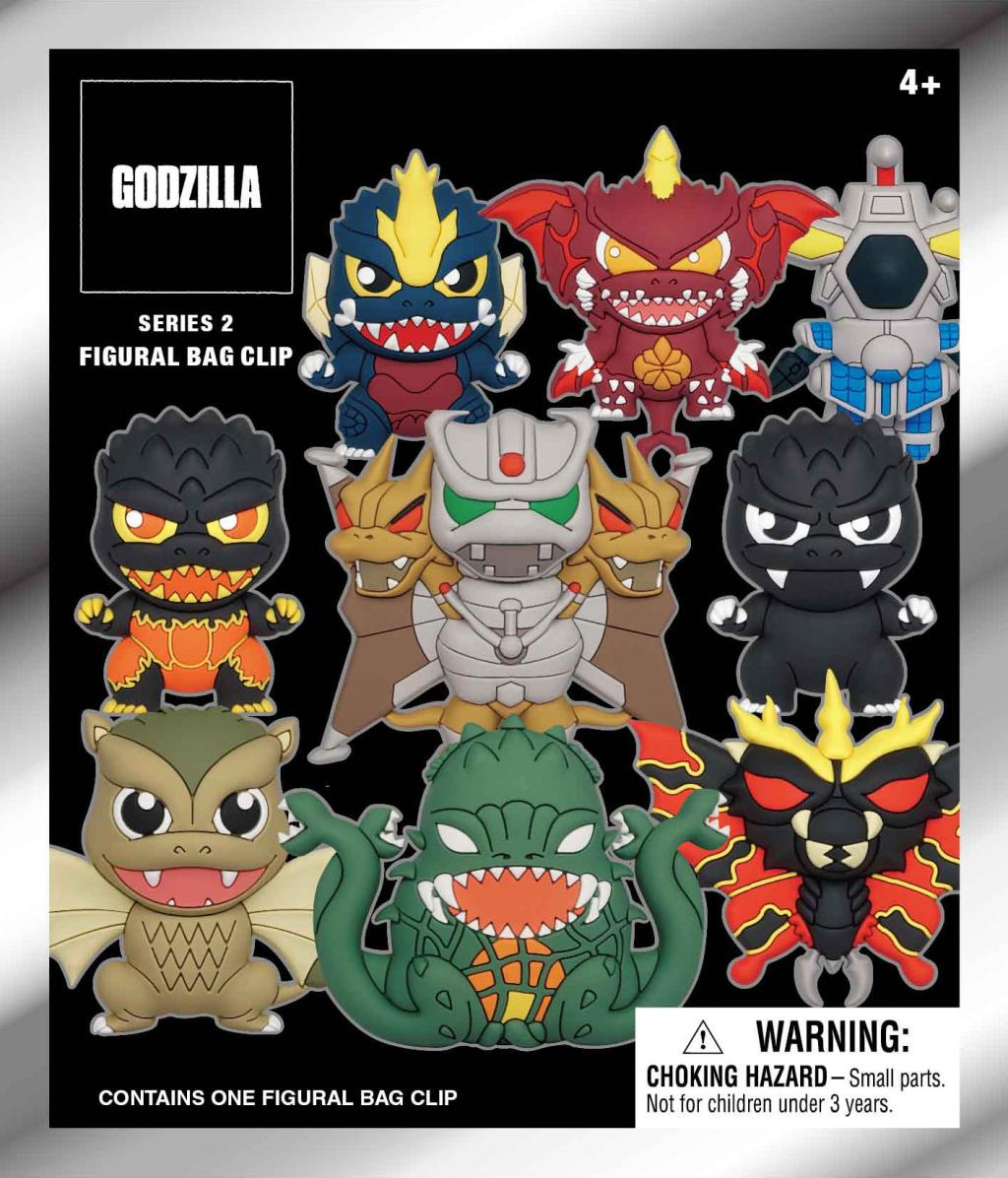 GODZILLA - Series 2 - 3D Foam Bag Clip (Display 24 Pcs) - 3