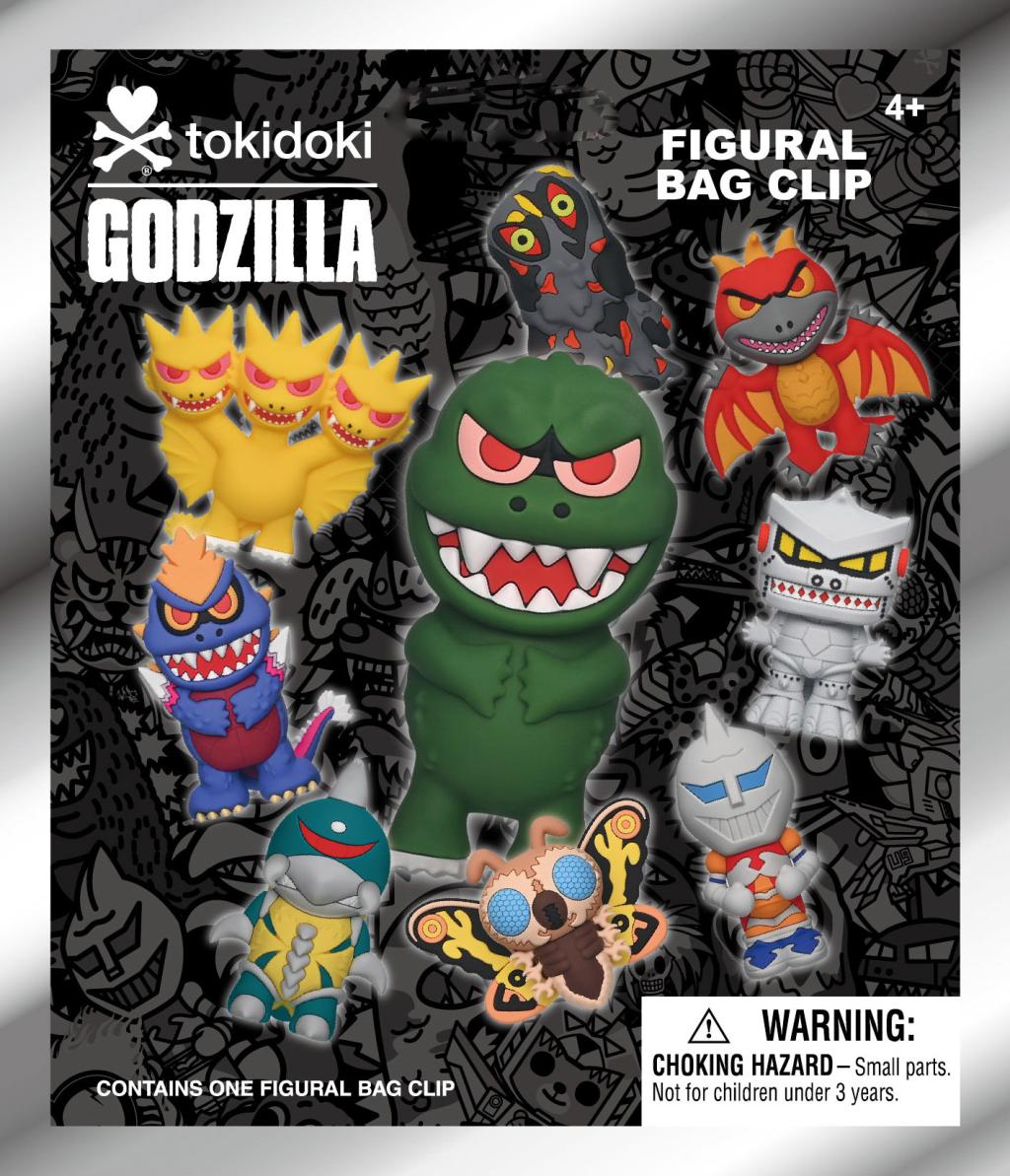 TOKIDOKI X GODZILLA - Series 1 - 3D Foam Bag Clip (Display 24 Pcs) - 3